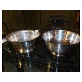 2 SILVERPLATE LARGE BOWLS ONEIDA