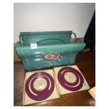 METAL MAGAZINE HOLDER AND PIER 1 IMPORT PHOTO