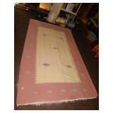 DURIE WOOL FRINGED RUG, SMALL STAIN, 62X102