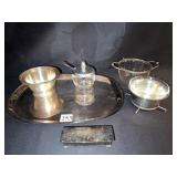 SILVERPLATE TRAY, CONDIMENT HOLDER, HERSHEY HOTEL