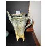 HANDMADE IRONSTONE TEA POT NO LID 8.25" H