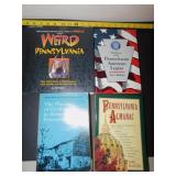 4 BOOKS ON PENNSYLVANIA, WEIRD PA, ALMANAC,