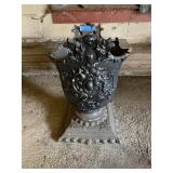 LARGE CAST IRON PLANTER, 2 PIECES, 24"H 5"X15"
