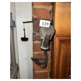 MINIATURE METAL POTS, WATER CAN, SHOEMAKERS FORM