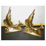 SOLID BRASS MARLIN BOOKENDS