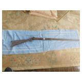 MUZZLE LOADER RIFLE W/ BRASS TRIM TAPE ON STOCK