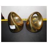 BRASS BOOKENDS, IRON LION STATUE