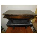 SET OF 2 SMALL WOOD STEPSTOOLS, 19X10X8
