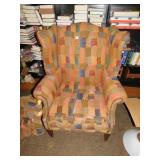 FIRESIDE UPHOLSTERED HIGH BACK ARMCHAIR, MADE BY