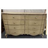 ACME DRESSER SERPENTINE FRONT 8 DRAWER GRAY