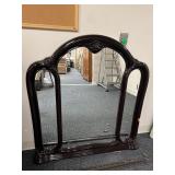 BLACK MIRROR 44" X 39" 3 SECTION MIRROR