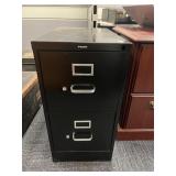 BLACK 2 DRAWER METAL FILE