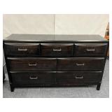 DRESSER MODERN 7 DRAWER BLACK 38" H X 64" W X