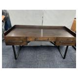 MODERN KNEE HOLD DESK, 3 DRAWER, 63WX28D+ RON