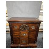 KATHY IRELAND 3 DRAWER, CARVED COLUMN 33" H X 30"