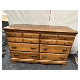 MAPLE 6 DRAWER DRESSER 60X18X32
