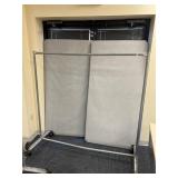 ROLLING PIPE CLOTHING RACK 65WX64.5H MULTI
