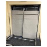 ROLLING PIPE CLOTHING RACK 65WX64.5H MULTI