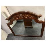 BEVELED CHERRY FINISH MIRROR 40" H X 42" W