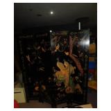 4 SECTION BIRD MOTIF SCREEN 62" H WITH 4 - 16"