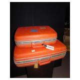 RED SAMSONITE 2 SUITCASES HARD CASE