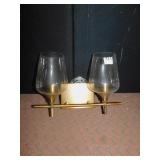 2 ARM LIGHT FIXTURE CLEAR GLOBES