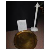 IRON PAPER TOWEL HOLDER, GOLD TRAY, PICTURE FRAME