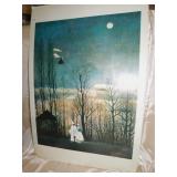 GUY AND GIRL WALKING POSTER AND NEW LEATHER