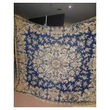 DOUBLE LOOM TAPESTRY 1844 BLUE AND WHITE, SOME