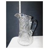 BEAUTIFUL ETCHED PITCHER 10"