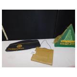 LEATHER PURSE, TALL CEDARS OF LEBANON HAT, AM.