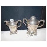 SILVERPLATE CR/SUGAR LID DAMAGE ON SUGAR