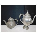 TWO SILVERPLATE COFFEE POTS