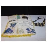 SILVERPLATED HAIR COMB, RING BOX, US ARMY PILLOW