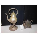 SILVERPLATE COFFEE POT LID HAS CRACK, VICTORIAN