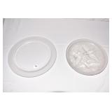 FROSTED BIRD RAISED DESIGN BOWL 12", 14" ROUND