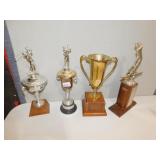 4 GOLFING TROPHIES