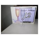 FLUTED  WINE GLASSES SET OF 12, GRAND NOBLESE,