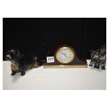QUARTZ CLOCK, PLASTIC DOG, SCOTTIE DOG PLANTER