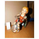 KIDDY CYCLIST TIN WINDUP TOY