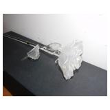 WATERFORD FLEUROLOGY WHITE ROSE 15" L