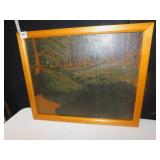 A. FOTTA CREEK SIDE SCENE 17.5" X 21.5" ON CANVAS