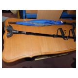 DOG W/ SHOE HANDLE UMBRELLA, ADJ CANE TWO HEIGHTS