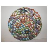 COLORFUL METAL SEA TURTLE WALL SCULPTURE