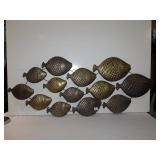 METAL FISH SCULPTURE WAS OUTSIDE, 47X20