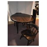 PINE 44" ROUND W/ 4 CHAIRS AND 2 LEAVES