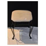 IRON MODERN STOOL 19" H TAN SEAT