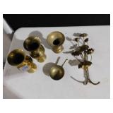 BRASS VASES, ETC
