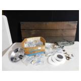 MOLLIES, HARDWARE, WOODEN LID, ETC