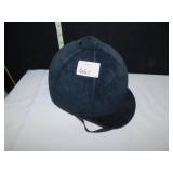 BLACK VELOUR RIDING HELMET FROM ART SADDLERY